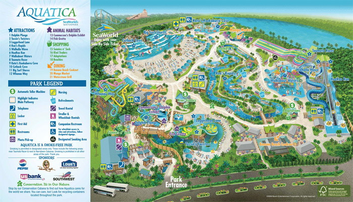 Aquatica SeaWorld Orlando Map and PDF