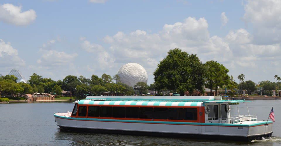 Water Taxi in Epcot harbour transporting guests 960