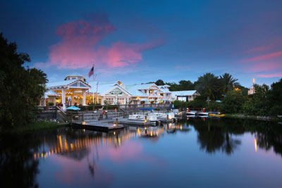 View of the Boats docked at Disney Old Key West Resort