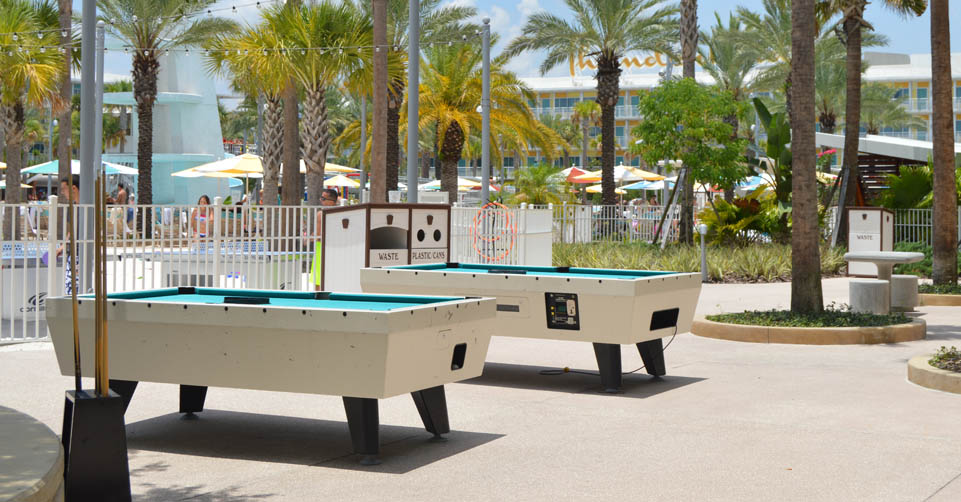Pool Tables by the pool at the Cabana Bay Resort Universal Orlando 960
