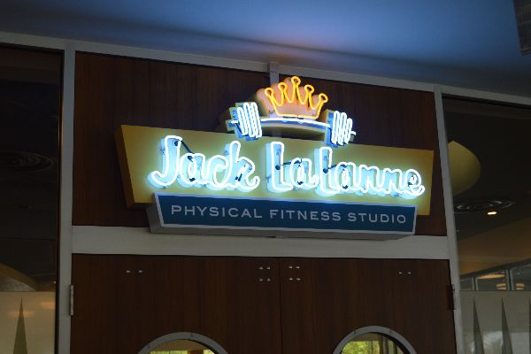 Jack LaLanne Fitness Center sign entering the bowling alley at the Cabana Bay Beach Resort at Universal Orlando 600
