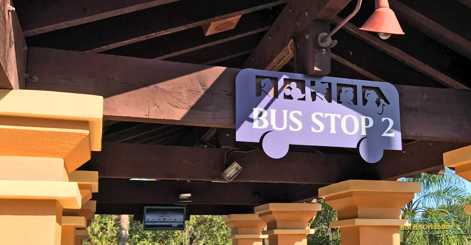 Shuttle Bus Stop sign at the Disney Coronado Springs Resort in Orlando