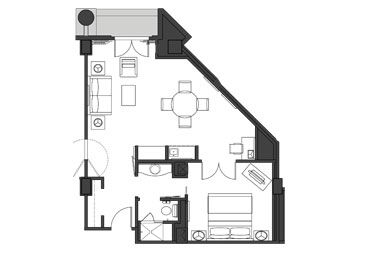 Executive Suite Floor Plan at Gaylord Palms