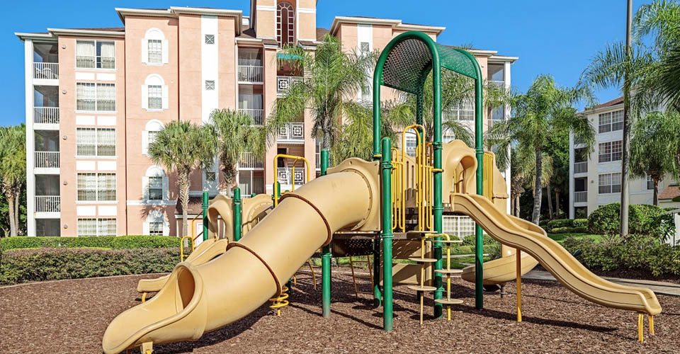 View of the Kids Outdoor Playground at the Grande Villas Resort in Orlando Fl 960