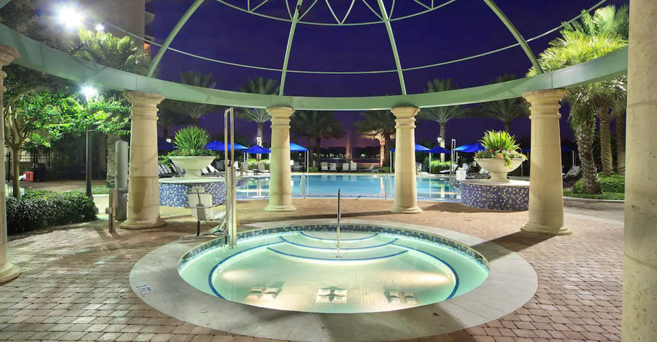 Covered Hot Tub at the quiet pool at f the Parc Soleil by Hilton 960