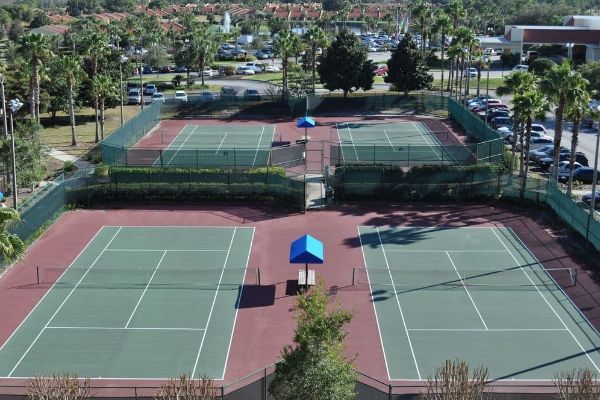 Tennis from above at the Holiday Inn Orange Lake Resort in Kissimmee Fl 600