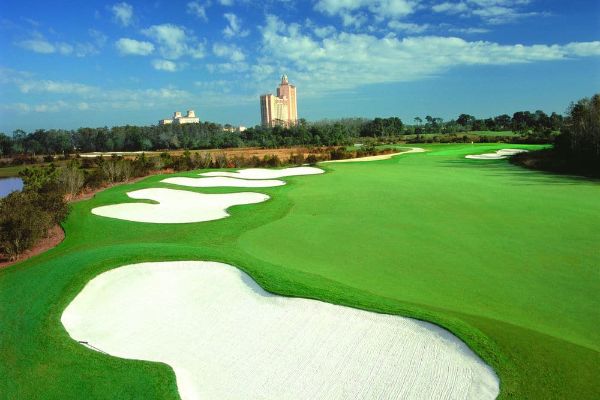 Fairway of the Greg Norman golf course at the Ritz-Carlton beside the JW Marriott in Orlando 600