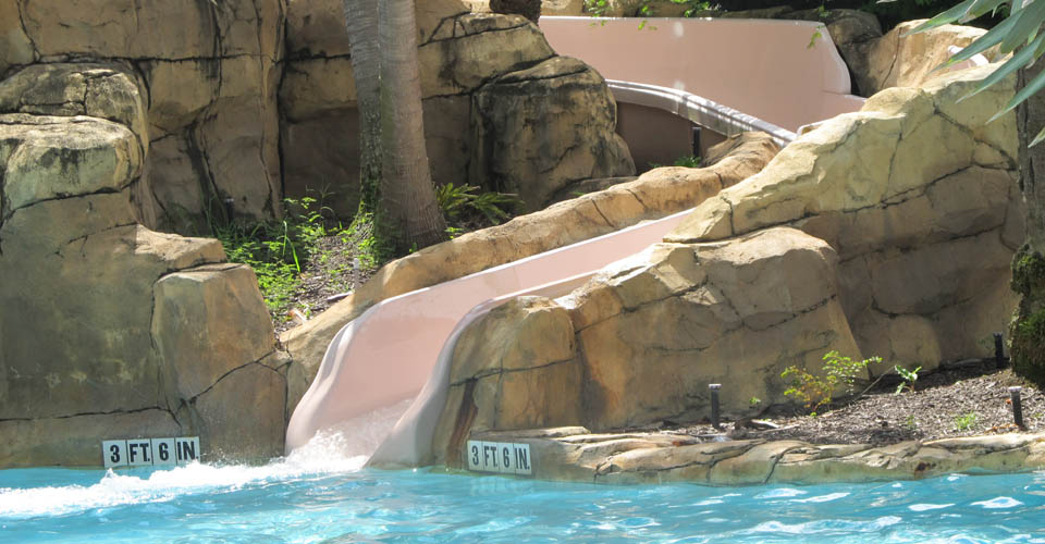 Water Slide splash area at the Reunion Resort Water Park Orlando 960