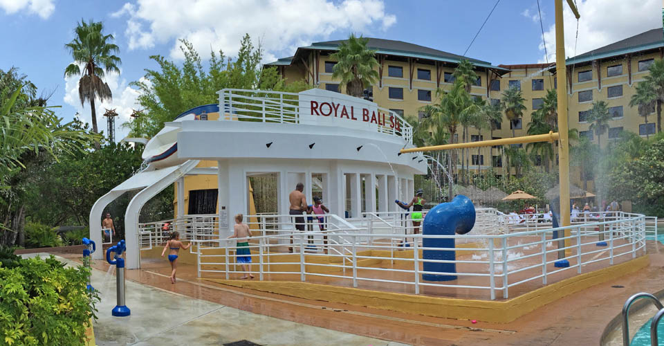 Kids splash park at the Universal Orlando Royal Pacific Resort
