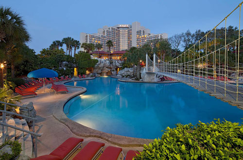 View of the Swimming Pool and Hotel