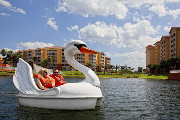 Westgate Resort in Orlando Swan Boat out on the Lake