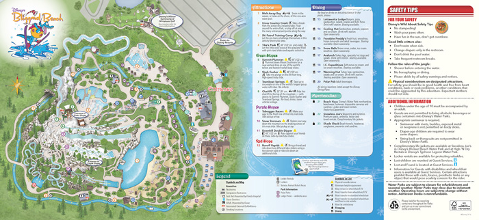 Overview of the entire Blizzard Beach with Park Map