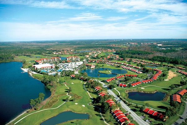 Aerial View of the Holiday Inn Orange Lake Resort in Kissimmee Fl