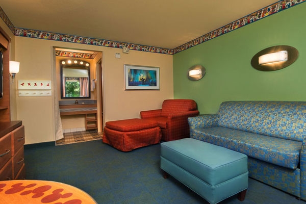 Family Suites with Living Room area at the Disney All Star Music Resort 600