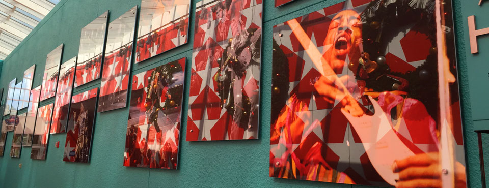 View of the Wall of Music Artists at the Disney All Star Music Resort Lobby 960