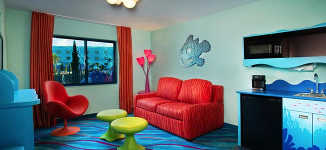 Disney World Art of Animation Nemo Suite Living Room