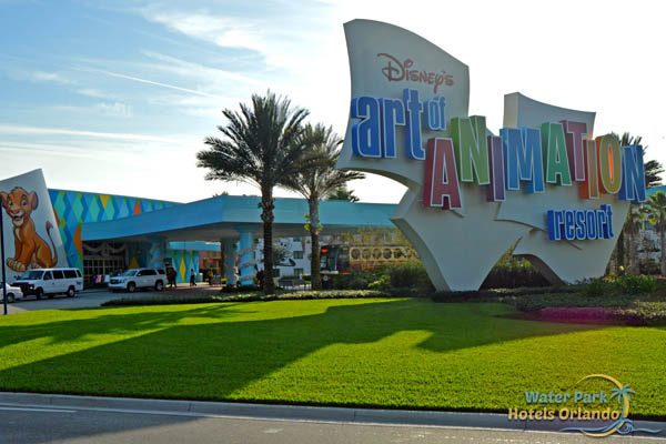 Disney Art of Animation Resort front entrance sign 600