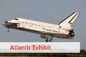 View of Atlantis landing for Exhibit at the Kennedy Space Center at Cape Canaveral