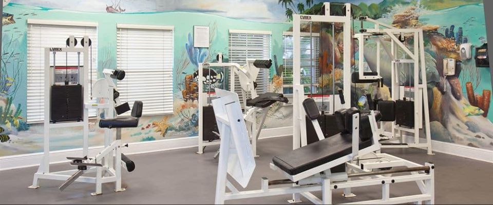 A view of the Fitness Center at the Bahama Bay Resort in Orlando