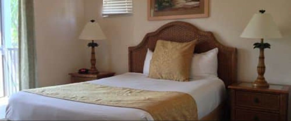 View of a the Master Bedroom at the 2 Bedroom San Salvador Villa at the Bahama Bay Resort in Orlando