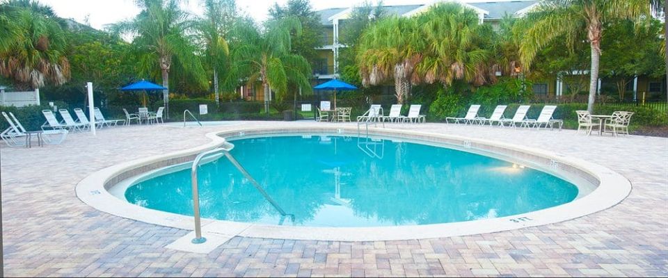 View of one of the Smaller Condo, more quiet pools at the Bahama Bay Resort in Orlando