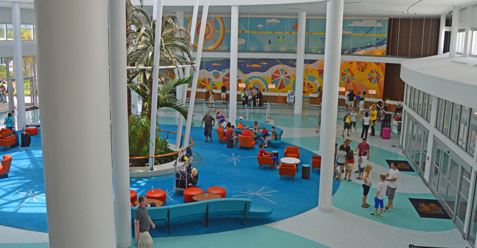Lobby from above at the Cabana Bay Resort in Orlando 960