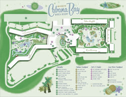 Map of the Bay Lake Tower and the Contemporary Resort Grounds