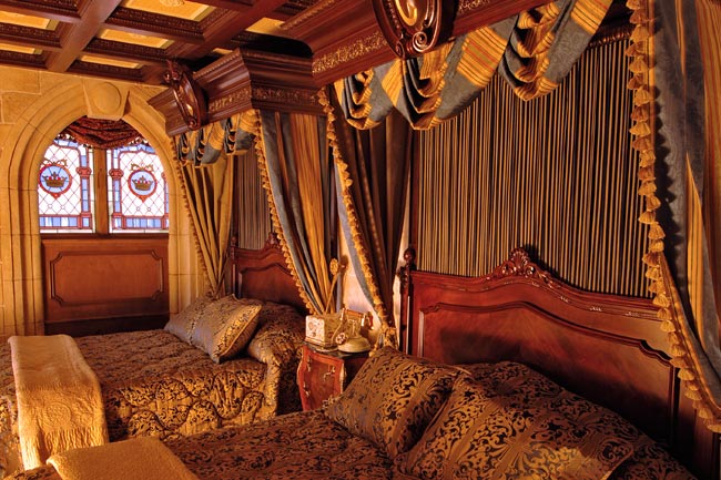 View of the bedroom in the Cinderella Suite at Disney World