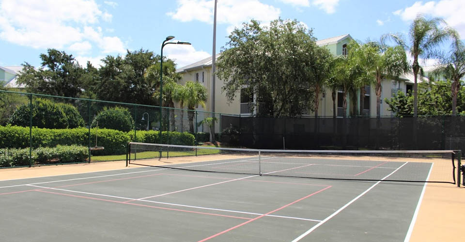 View of Tennis Court at the Cypress Pointe Resort in Orlando Fl