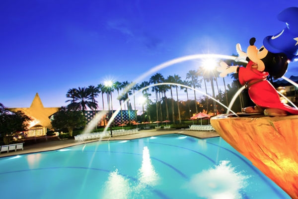 View of Mickey Overlooking the Fantasia Pool at the Disney All Star Movies Resort 600