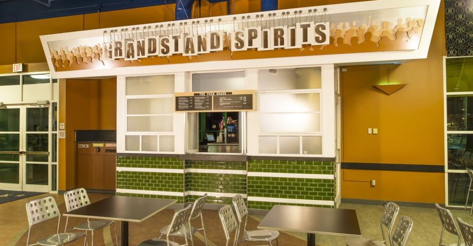 Indoor section of the Grandstand Spirits Bar at All-Star Sports Resort