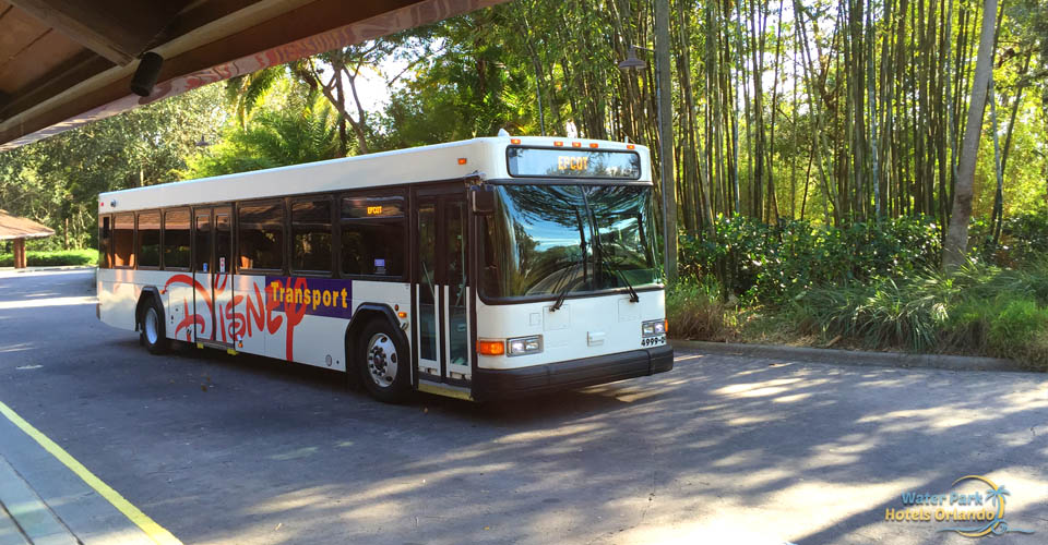 Shuttle Bus leaving for Epcot at the Disney Animal Kingdom Lodge