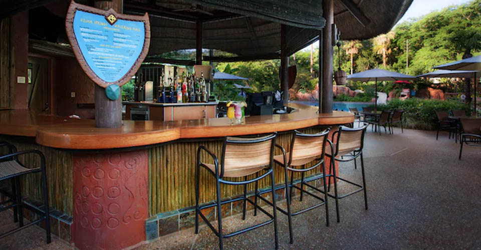 Seating at the Uzima Pool Bar at the Uzima Pool Jambo House at Disney Animal Kingdom Lodge 600