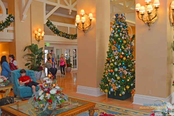 Christmas entryway at Disney Beach Club Resort 1000