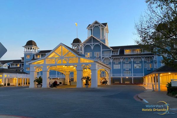 Front Entrance to the Disney Beach Club in the evening 1000