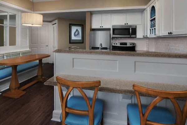 1 Bedroom Villa bar stools at the Disney Beach Club Resort 600