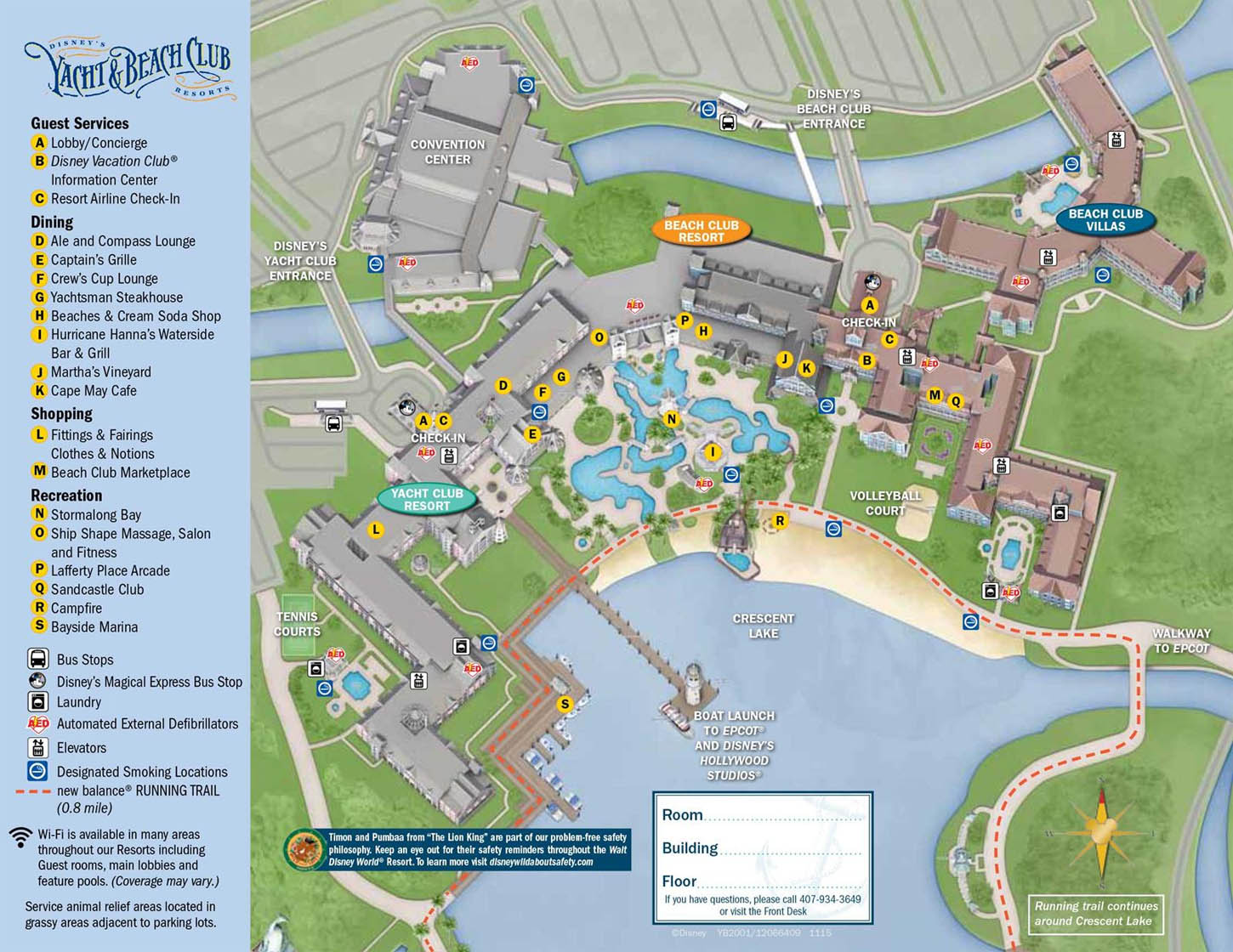 Disney Beach Club Resort Map - Area Around Resort