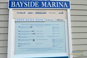 Sign at the Bayside Marina at the Disney Beach & Yacht Club Resort 1000