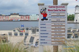 Times for the Movies under the stars on the beach at the Disney Beach and Yacht Club Resort 1000