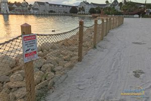 Fence by the water at the Disney Beach and Yacht Club Resort 1000
