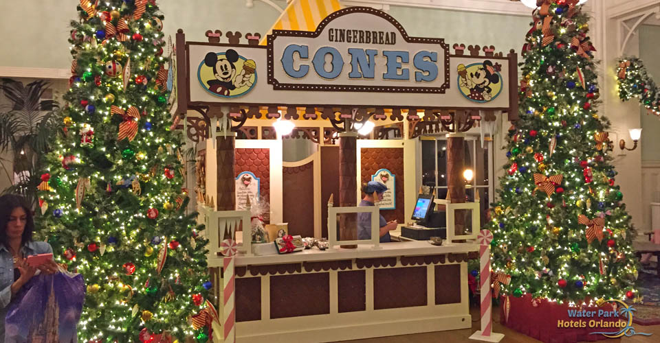 Gingerbread Ice Cream Cone stand at the Disney Boardwalk Inn 960