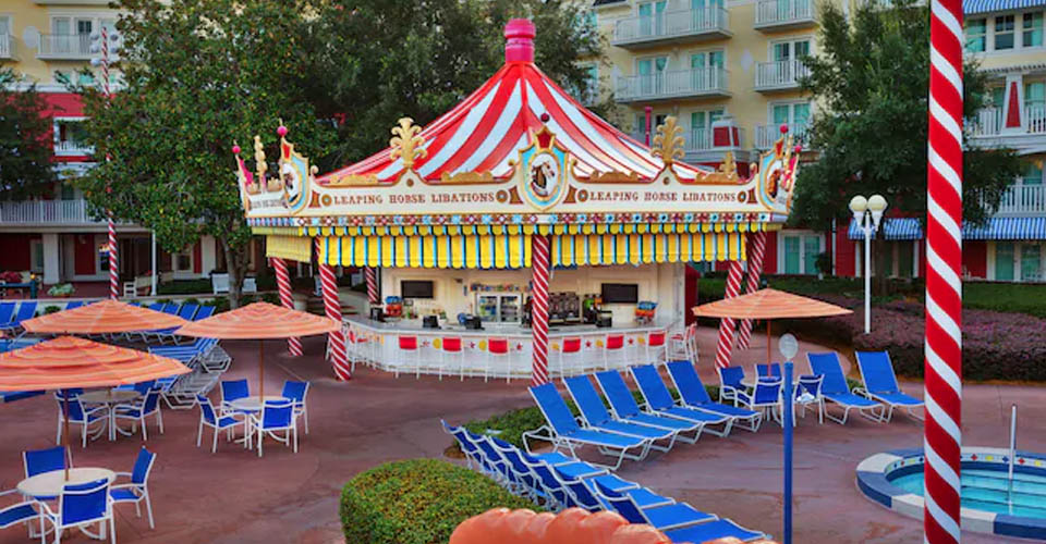Leaping Horse Libations Carousel at the Luna Park Pool Disney Boardwalk Inn 960