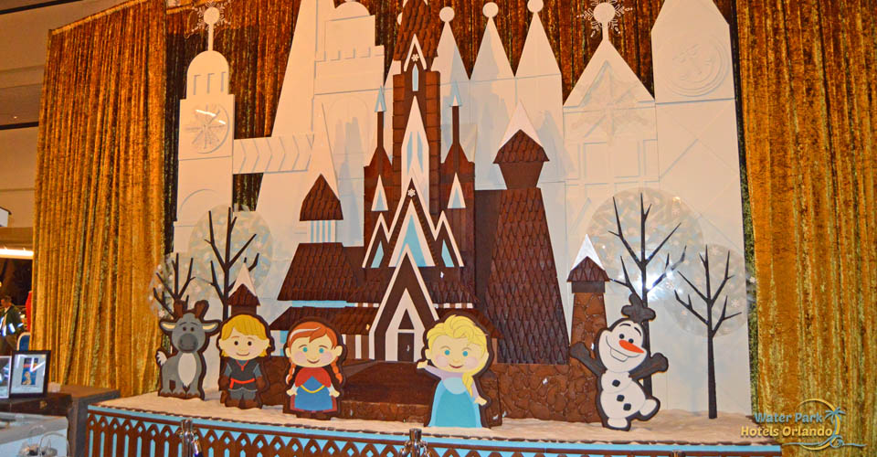 Full Display of the Frozen Gingerbread display at the Disney Contemporary Resort 960