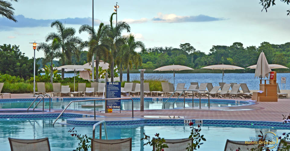 Pool overlooking the Bay Lake at Disney Contemporary Resort 960