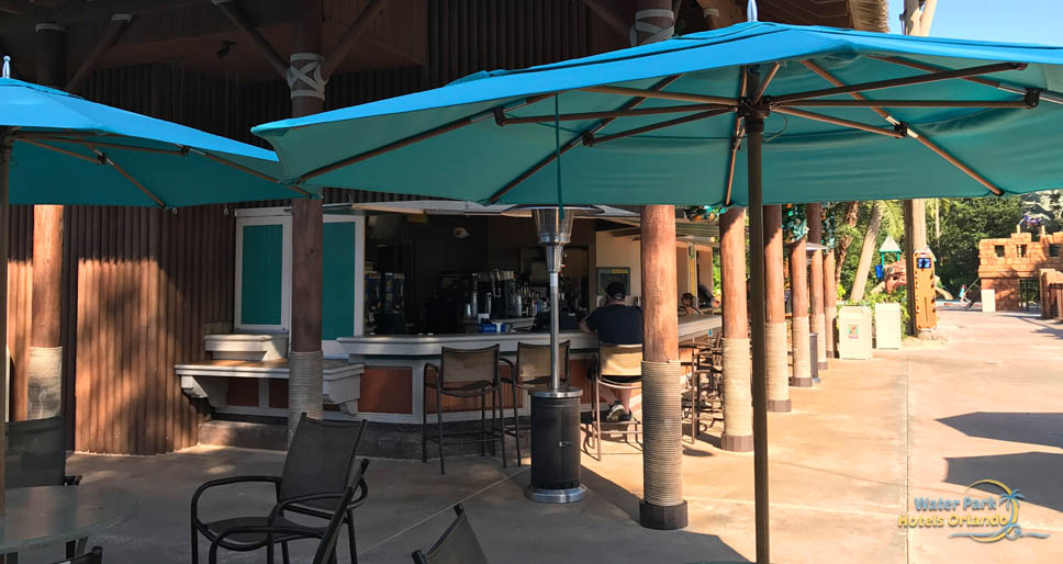Bar seating at the Lost City of Cibola Pool at Disney Coronado Springs Resort