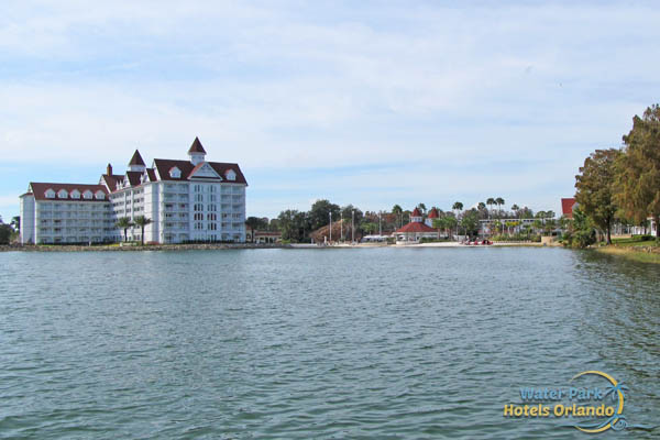 Beach and Accommodations from the Seven Seas Lagoon aboard the water taxi at the Disney Grand Floridian