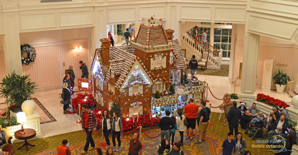 Gingerbread House from a closer vantage point on the second floor of the Disney Grand Floridian Resort 960