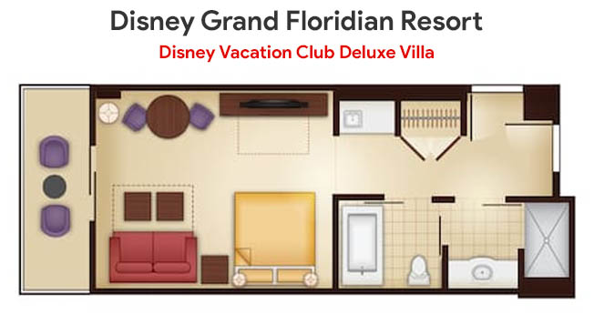 Floorplan of the Deluxe Villa at the Disney Grand Floridian