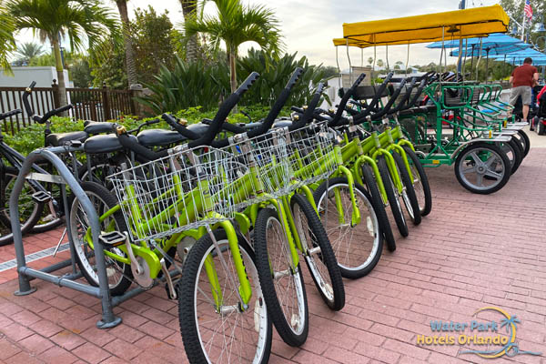 Line of Bikes and Surrey at the Rental at Disney Old Key West Resort 600