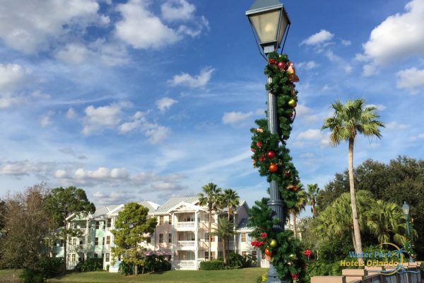 Garland Wrapped light pole at the Disney Old Key West Resort v1000